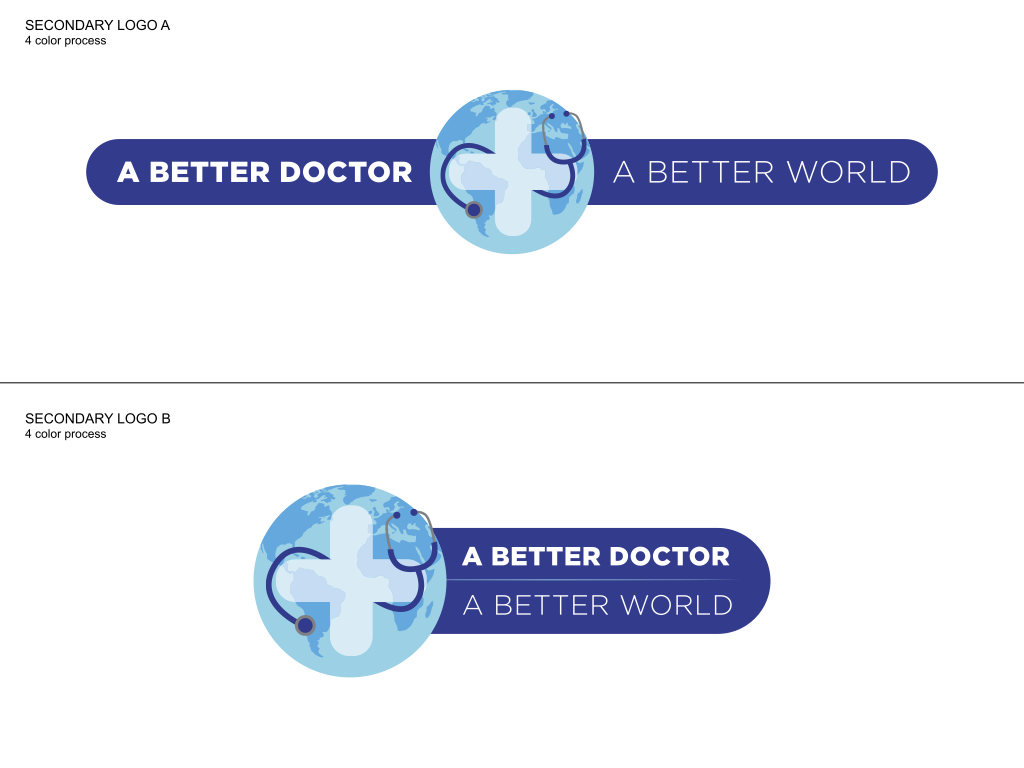 Two alternate logo designs created for the packaging of A Better Doctor
